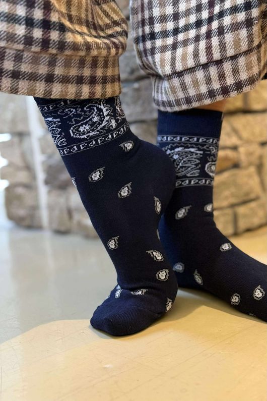 Bandana Socks Navy